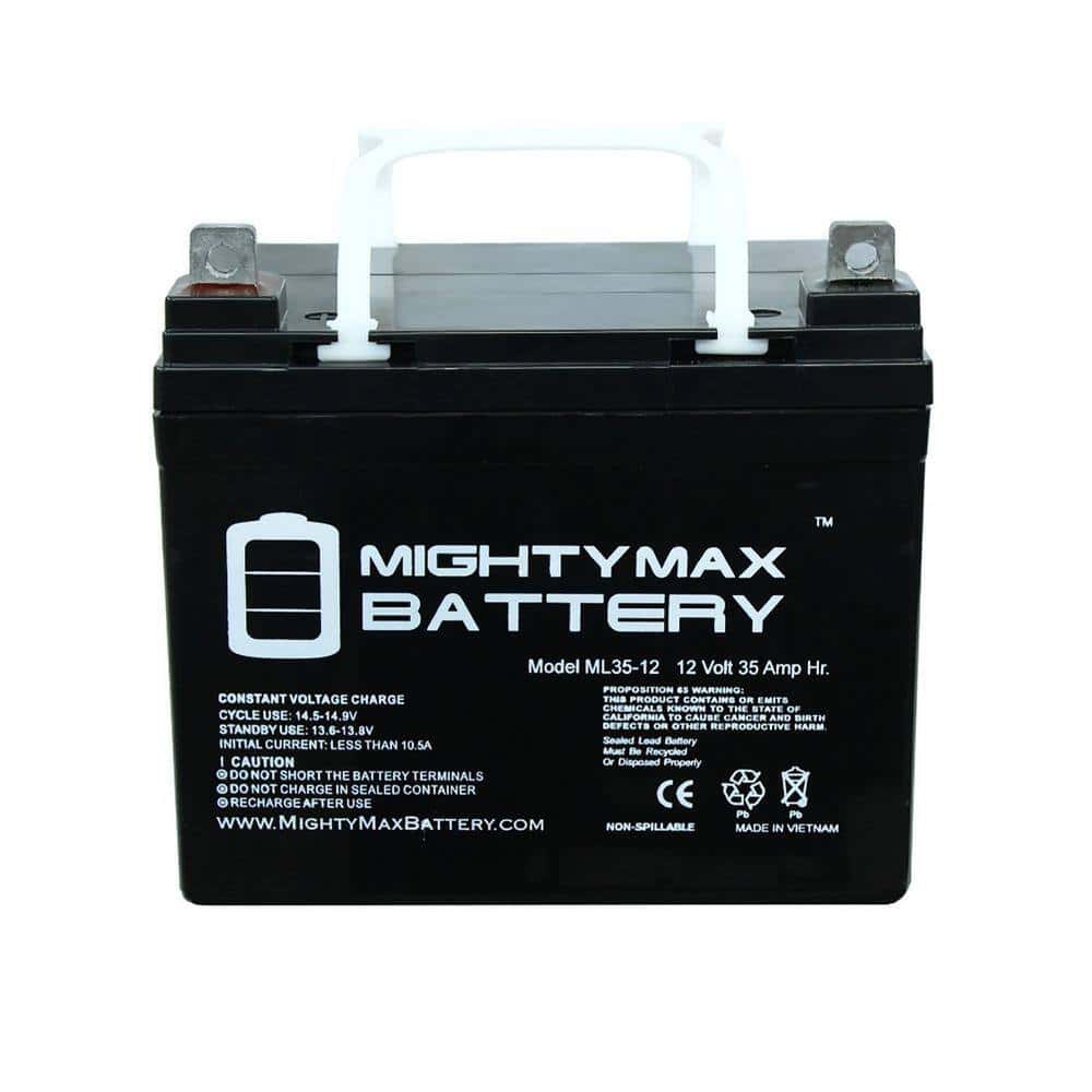 MIGHTY MAX BATTERY MAX3553863 12V 35Ah Battery Replacement for Pride Jazzy Select 6 Ultra - 2 Pack MIGHTY MAX BATTERY MAX3553863 12V 35Ah Battery Replacement for Pride Jazzy Select 6 Ultra - 2 Pack - Image 3