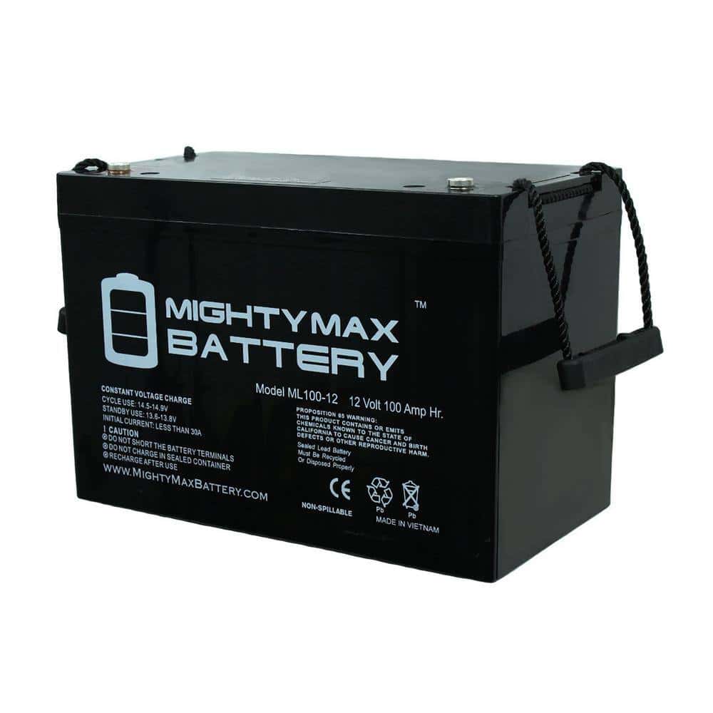 MIGHTY MAX BATTERY MAX3958677 12V 100Ah SLA Replacement Battery for Deep RV Marine Solar System MIGHTY MAX BATTERY MAX3958677 12V 100Ah SLA Replacement Battery for Deep RV Marine Solar System