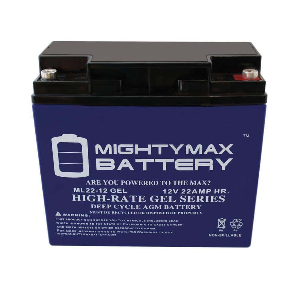 MIGHTY MAX BATTERY ML22-12GELMP2 12-Volt 22 Ah SLA (Sealed Lead Acid) GEL AGM Type Replacement Battery MIGHTY MAX BATTERY ML22-12GELMP2 12-Volt 22 Ah SLA (Sealed Lead Acid) GEL AGM Type Replacement Battery - Image 4