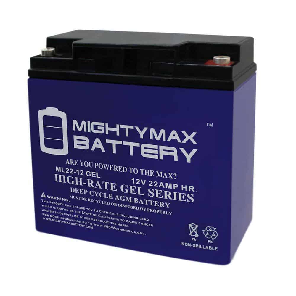 MIGHTY MAX BATTERY ML22-12GELMP2 12-Volt 22 Ah SLA (Sealed Lead Acid) GEL AGM Type Replacement Battery MIGHTY MAX BATTERY ML22-12GELMP2 12-Volt 22 Ah SLA (Sealed Lead Acid) GEL AGM Type Replacement Battery - Image 6