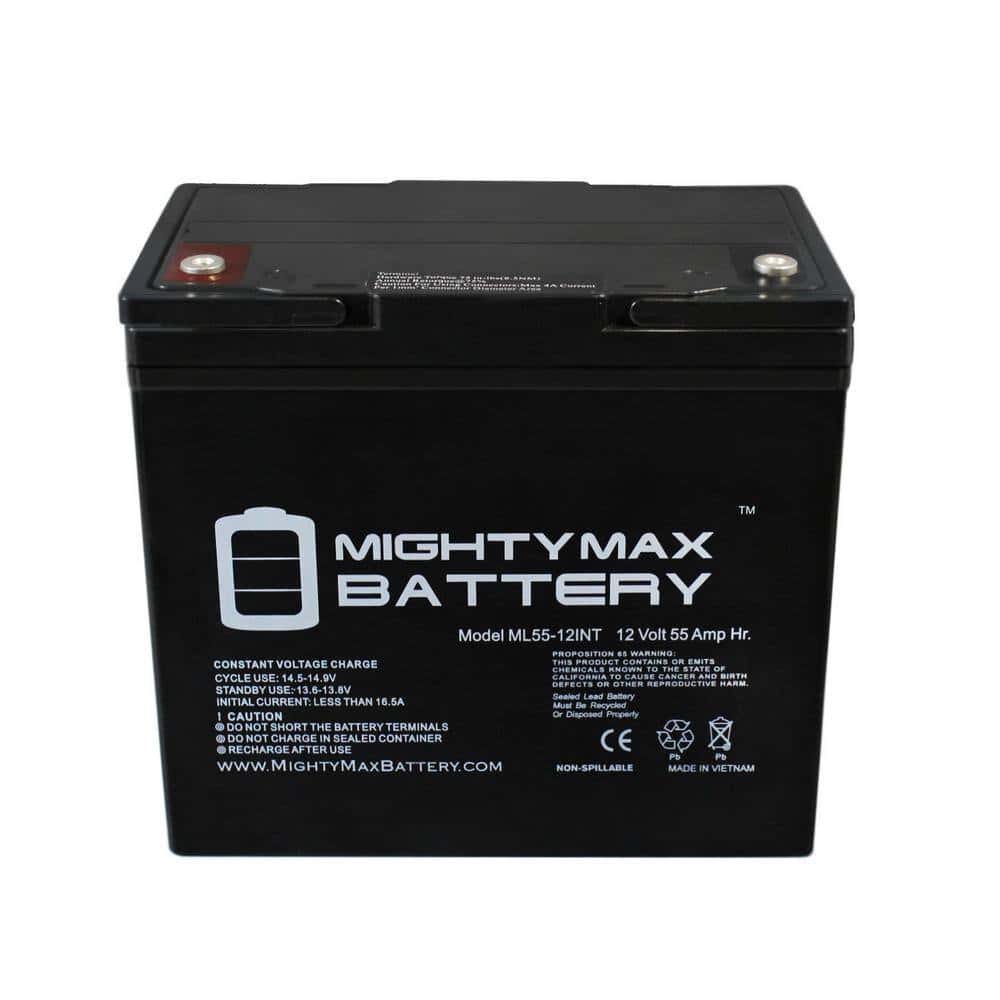 MIGHTY MAX BATTERY ML55-12INT 12-Volt 55 Ah Rechargeable Sealed Lead Acid (SLA) Internal Thread Battery MIGHTY MAX BATTERY ML55-12INT 12-Volt 55 Ah Rechargeable Sealed Lead Acid (SLA) Internal Thread Battery - Image 5