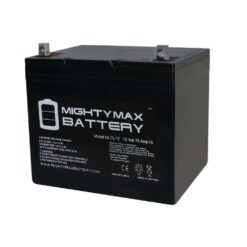 MIGHTY MAX BATTERY ML75-12 12-Volt 75 Ah Rechargeable Sealed Lead Acid (SLA) Battery