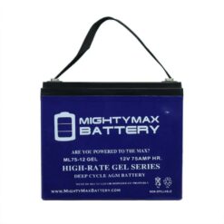 MIGHTY MAX BATTERY ML75-12GEL 12-Volt 75 Ah GEL Rechargeable Sealed Lead Acid (SLA) Battery