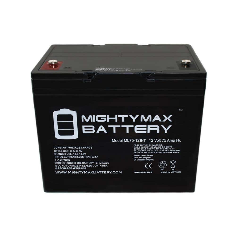 MIGHTY MAX BATTERY ML75-12INT 12-Volt 75 Ah Rechargeable Sealed Lead Acid (SLA) Internal Thread Battery MIGHTY MAX BATTERY ML75-12INT 12-Volt 75 Ah Rechargeable Sealed Lead Acid (SLA) Internal Thread Battery - Image 5