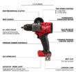 Milwaukee M18 FUEL 18V Lithium-Ion Brushless Cordless Hammer Drill (Tool-Only) W/SHOCKWAVE Carbide Hammer Drill Bit Set (5-Piece)