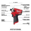 Milwaukee 2551-20-48-11-2425 M12 FUEL SURGE 12V Lithium-Ion Brushless Cordless 1/4 in. Hex Impact Driver w/High Output 2.5 Ah Battery