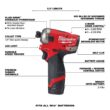 Milwaukee 2551-22-2567-20 M12 FUEL 12V Lithium-Ion Cordless SURGE 1/4 in. Hex Impact Driver and M12 FUEL High Speed 3/8 in. Ratchet Combo Kit