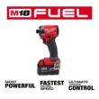 Milwaukee 2953-22-48-11-1850 M18 Fuel 18-V Lithium-Ion Brushless Cordless 1/4 in. Hex Impact Driver Kit w/(3) 5.0 Ah Batteries, Charger & Hard Case
