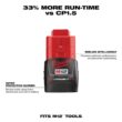 Milwaukee 3453-20-48-59-2424 M12 FUEL 12V Lithium-Ion Brushless Cordless 1/4 in. Hex Impact Driver w/One 4.0 Ah and One 2.0 Ah Batteries and Charger