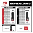 Milwaukee 49-66-7016 SHOCKWAVE 1/2 in. Drive SAE and Metric 6 Point Impact Socket Set (29-Piece)