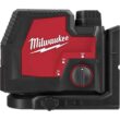 Milwaukee 3522-21 Green 100 ft. Cross Line and Plumb Points Rechargeable Laser Level with REDLITHIUM Lithium-Ion USB Battery and Charger