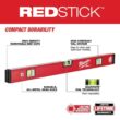 Milwaukee MLBXS1648 16 in./48 in. Redstick Box Level Set