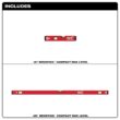 Milwaukee MLBXS1648 16 in./48 in. Redstick Box Level Set