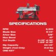 Milwaukee 2736-20 M18 FUEL ONE-KEY 18-Volt Lithium-Ion Brushless Cordless 8-1/4 in. Table Saw (Tool-Only)