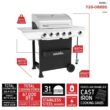 Nexgrill 720-0888S 5-Burner Propane Gas Grill in Stainless Steel with Side Burner and Condiment Rack