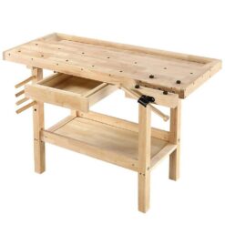 OLYMPIA 410-327-0111 50 in. x 20 in. Hardwood Workbench with Built-In Wooden Vise and 330 lbs. Weight Capacity