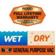 RIDGID HD09001 9 Gallon 4.25 Peak HP NXT Wet/Dry Shop Vacuum with Filter, Locking Hose and Accessories