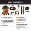RIDGID HD1200B 12 Gallon 5.0 Peak HP NXT Wet/Dry Shop Vacuum with Filter, Hose, Accessories and Additional 20 ft. Tug-A-Long Hose