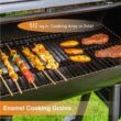 PHI VILLA THD-E02GR006-2 Offset Charcoal Smoker and Grill in Black