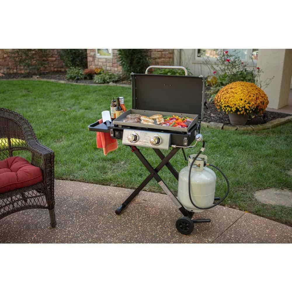 Razor GGC2030M 25 in. 2-Burner Portable Propane Gas Griddle with Lid and Folding Cart in Black Razor GGC2030M 25 in. 2-Burner Portable Propane Gas Griddle with Lid and Folding Cart in Black - Image 5