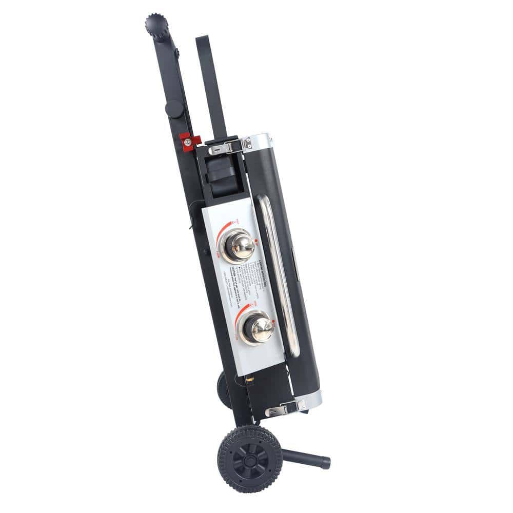Razor GGC2030M 25 in. 2-Burner Portable Propane Gas Griddle with Lid and Folding Cart in Black Razor GGC2030M 25 in. 2-Burner Portable Propane Gas Griddle with Lid and Folding Cart in Black - Image 2