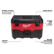 Milwaukee 0880-20-48-59-1835 M18 18-Volt 2 Gal. Lithium-Ion Cordless Wet/Dry Vacuum W/ 3.0 Ah Battery and Charger