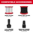 Milwaukee 0880-20-49-90-2035-49-90-2023 M18 18-Volt 2 Gal. Lithium-Ion Cordless Wet/Dry Vacuum