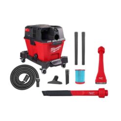 Milwaukee 0910-20-49-90-2030-49-90-2040 M18 FUEL 6 Gal. Cordless Wet/Dry Shop Vacuum W/Filter, Hose and AIR-TIP 1-1/4 in. - 2-1/2 in. Flex Crevice and Brush Kit