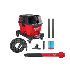 Milwaukee 0910-20-49-90-2030 M18 FUEL 6 Gal. Cordless Wet/Dry Shop Vac w/Filter, Hose and AIR-TIP 1-1/4 in. - 2-1/2 in. (1-Piece) Flex Crevice Tool