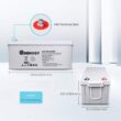 Renogy BATT-AGM12-200 Deep Cycle AGM Battery 12-Volt 200Ah Safe Charge Most Home Appliances for RV, Off-Grid Solar System, Maintenance-Free