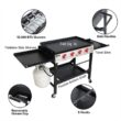 Royal Gourmet GB4000F 36 in. 4-Burner Propane BBQ Grill in Black Flat Top Gas Griddle with Top Cover Lid, for Large Outdoor Camping Royal Gourmet GB4000F 36 in. 4-Burner Propane BBQ Grill in Black Flat Top Gas Griddle with Top Cover Lid, for Large Outdoor Camping