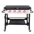 Royal Gourmet GB4000F 36 in. 4-Burner Propane BBQ Grill in Black Flat Top Gas Griddle with Top Cover Lid, for Large Outdoor Camping Royal Gourmet GB4000F 36 in. 4-Burner Propane BBQ Grill in Black Flat Top Gas Griddle with Top Cover Lid, for Large Outdoor Camping