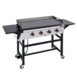Royal Gourmet GB4003 36 in. 4-Burner Flat Top Gas Grill Griddle Liquid Propane Outdoor Griddle Station, 52,000 BTU in Black Royal Gourmet GB4003 36 in. 4-Burner Flat Top Gas Grill Griddle Liquid Propane Outdoor Griddle Station, 52,000 BTU in Black