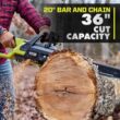 RYOBI RY405011BTL 40V HP Brushless 20 in. Battery Chainsaw (Tool-Only)