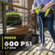 RYOBI RY121860K ONE+ HP 18-Volt Brushless EZClean 600 PSI 0.7 GPM Cordless Electric Power Cleaner w/ 4.0Ah Battery, Charger, Accessories