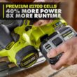 RYOBI ONE+ 18V 8.0 Ah Lithium-Ion HIGH PERFORMANCE Battery