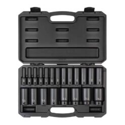 TEKTON SID92306 1/2 in. Drive Deep 6-Point Impact Socket Set, 21-Piece (5/16 in. -1-1/2 in.)
