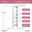 ClosetMaid 7032 Selectives 48 in. W - 112 in. W White Reach-In Tower Wall Mount 6-Shelf Wood Closet System ClosetMaid 7032 Selectives 48 in. W - 112 in. W White Reach-In Tower Wall Mount 6-Shelf Wood Closet System