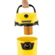 Karcher 1.628-114.0 WD 3 Multi-Purpose 4.5 Gal. Wet-Dry Shop Vacuum Cleaner with Attachments, Blower Feature and Compact Design 1000-Watt