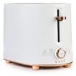 Café Express Finish 2 Slice Metal Toaster White