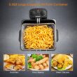 Costway Electric Deep Fryer 5.3QT/21-Cup Stainless Steel 1700W with Triple Basket