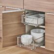 TRINITY 2-Pack 11.5-in W x 6-in H 1-Tier Cabinet-mount Metal Pull-out Sliding Basket Kit