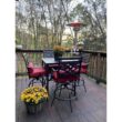 Hanover 7-ft. 48,000 BTU Steel Umbrella Propane Patio Heater in Black, HAN004BLK