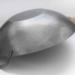 Craft Wok Flat Hand Hammered Carbon Steel Pow Wok with Wooden and Steel Helper Handle