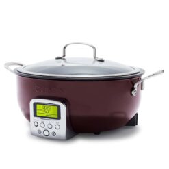GreenPan 15.83"W Elite Ceramic Nonstick Essential Smart Electric Skillet 6-quart
