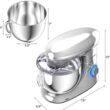Costway 6.3 Quart Tilt-Head Food Stand Mixer 6 Speed 660W - Silver