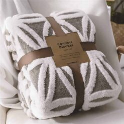 LOMAO Sherpa Fleece Blanket 60x80 Fuzzy Soft Throw Blanket Dual Sided Blanket for Couch Sofa Bed (Grey, 60''x80'') - 1