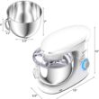 Costway 6.3 Quart Tilt-Head Food Stand Mixer 6 Speed 660W - White