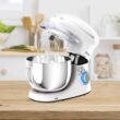 Costway 6.3 Quart Tilt-Head Food Stand Mixer 6 Speed 660W - White