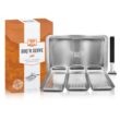 Yukon Glory BBQ 'N SERVE Grill Basket Set - Includes 3 Grilling Baskets a Serving Tray & Clip-on Handle